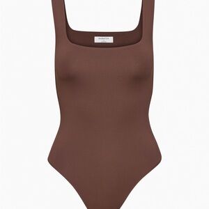 Aritzia Babaton Contour Tank Bodysuit - Coffee Bean (XXS)
